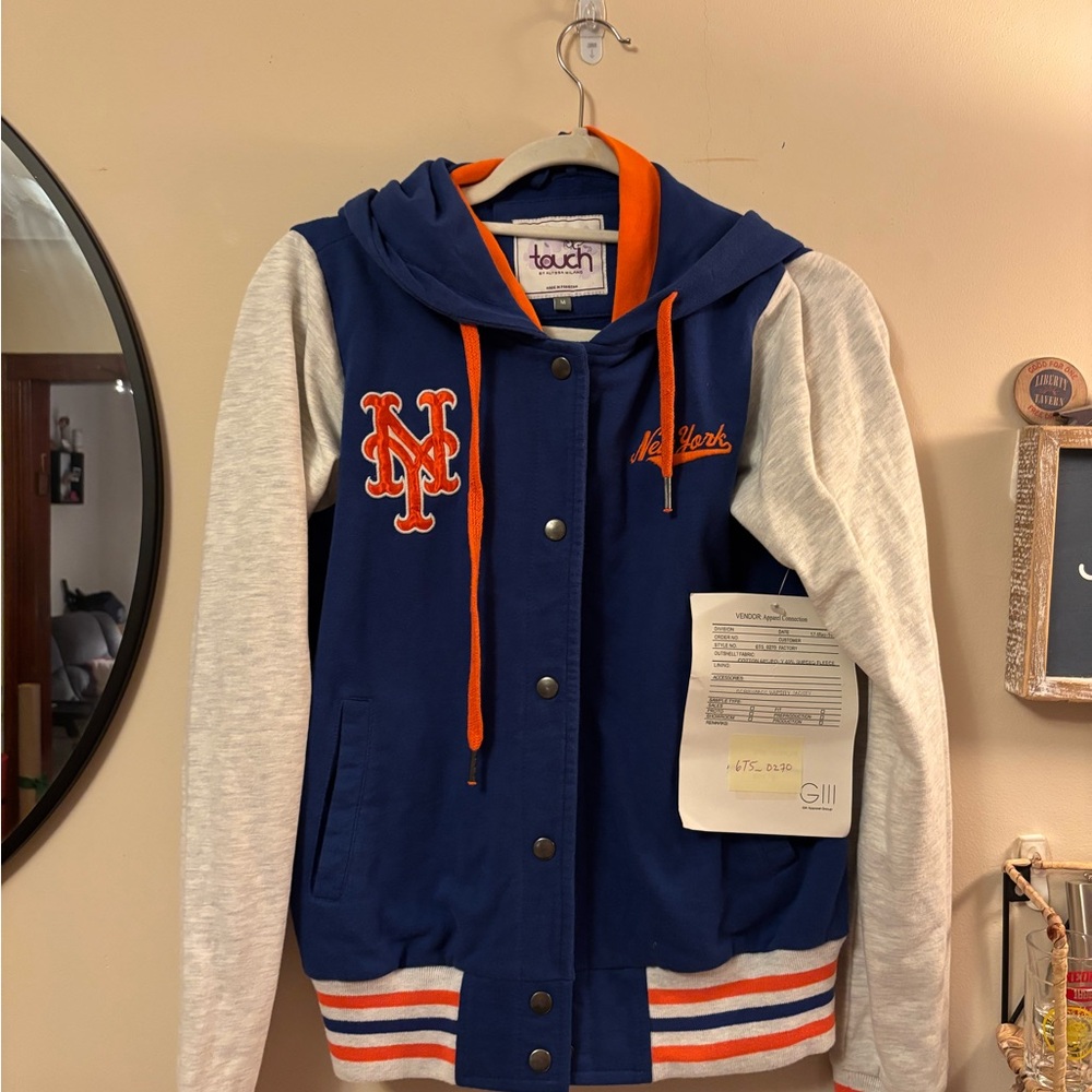 Touch by Alyssa Milano Kids Blue and Gray Varsity Jacket
